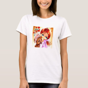 T-shirt Fille Avec Ours En Teddy