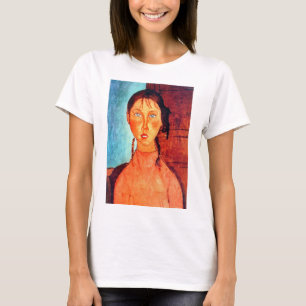 T-shirt Fille avec Pigtails, Modigliani