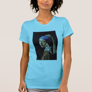 T-shirt Fille avec un Cockatiel de perle