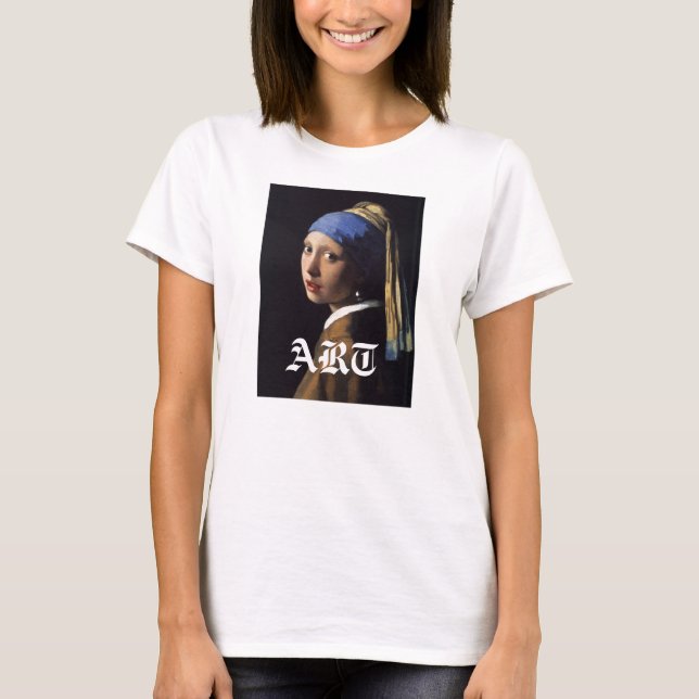T-shirt Fille avec une peinture de boucle d'oreille de (Devant)