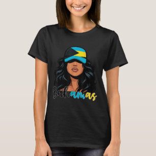 T-shirt Fille bahamienne Drapeau des Bahamas Femme bahamie