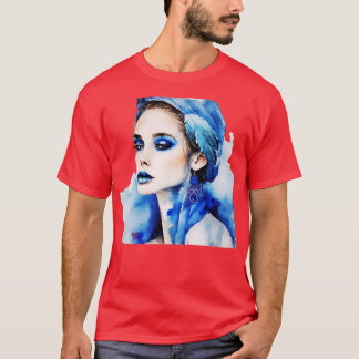 T-shirt Fille bleue