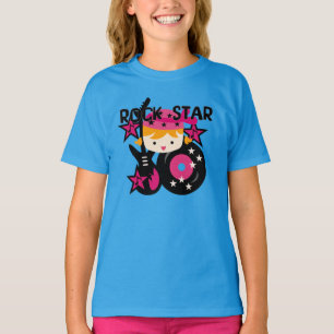 T-shirt Fille blonde de vedette du rock