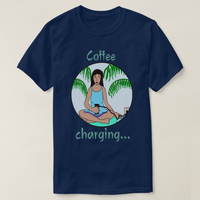T-shirt Fille chargée de café (Design devant)