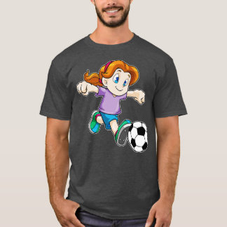 T-shirt Fille comme joueur avec balle