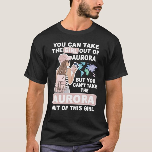 T-shirt Fille cool D'Aurora Ville Fier Aurora Fille (Devant)