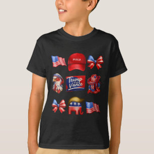 T-shirt Fille Coquette Trump Vance 2024 Fille Trump Républ