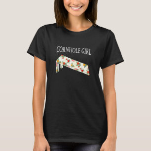 T-shirt Fille Cornhole Femme Pour Jouer Cute Cornhole Boar