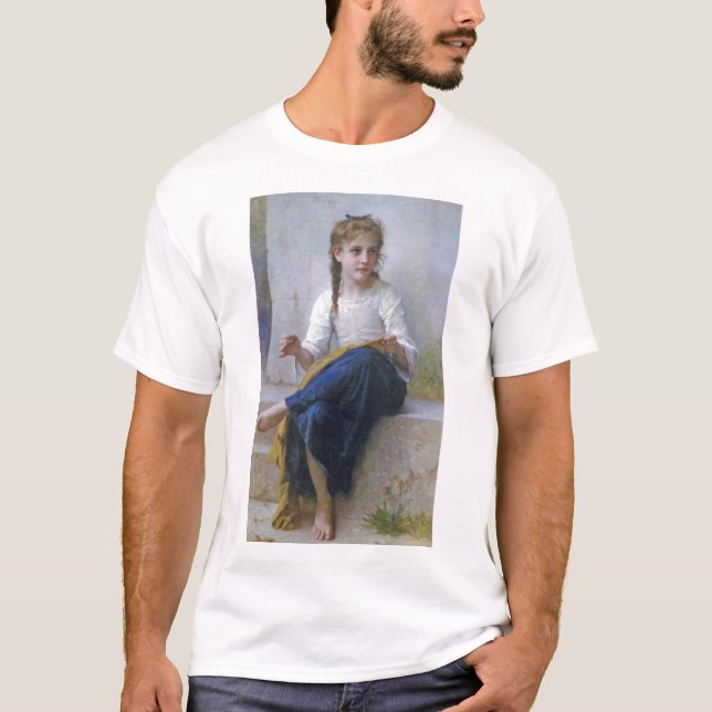 T-shirt Fille coudre, Bouguereau (Devant)