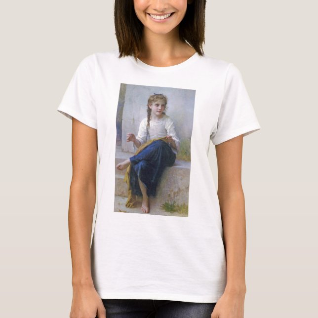 T-shirt Fille coudre, Bouguereau (Devant)