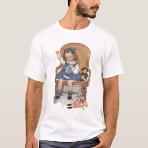 T-shirt Fille cousant des poupées