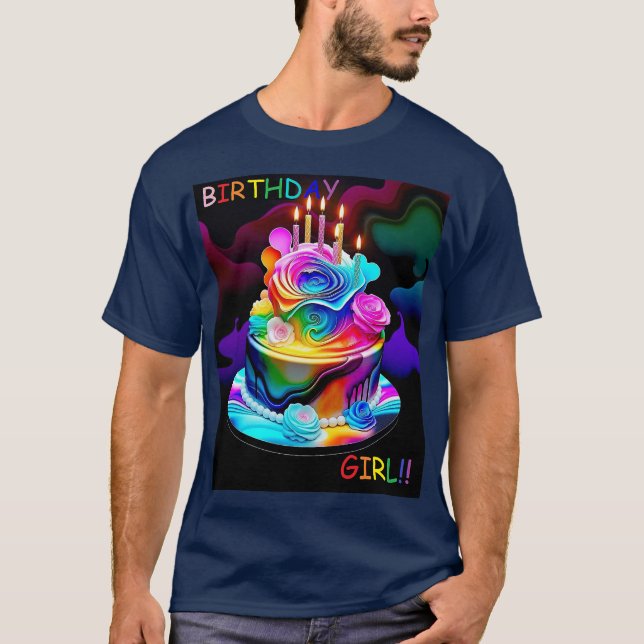 T-shirt Fille d'anniversaire (Devant)