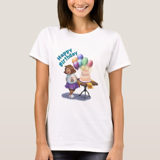 T-shirt Fille d'anniversaire (Devant)