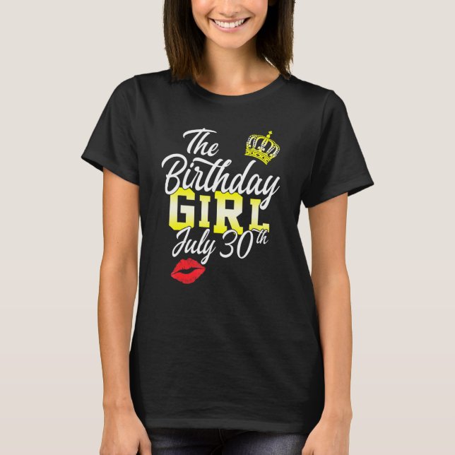 T-shirt Fille d'anniversaire 29 juillet (Devant)