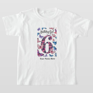 T-shirt Fille d'anniversaire 6e anniversaire conception de