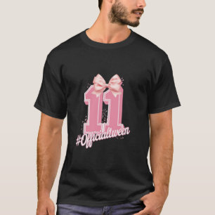 T-shirt Fille d'anniversaire Coquette Bow 11 ans Hommes Fe