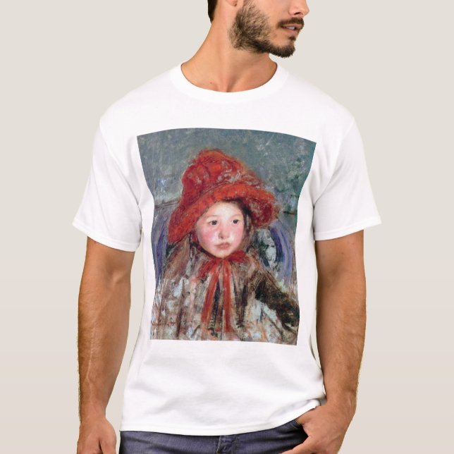 T-shirt Fille dans un grand Casquette rouge, Mary Cassatt (Devant)