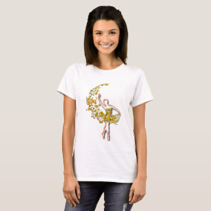T-shirt fille danseuse de ballet Ballerina - peint