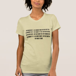 T-shirt Fille d'aventure en code binaire