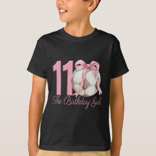 T-shirt Fille de 11 ans d'anniversaire Foot Ll Coquette Ro