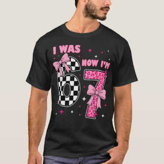 T-shirt Fille de 7 ans J'étais 6 Maintenant JE SUIS 7 Coqu
