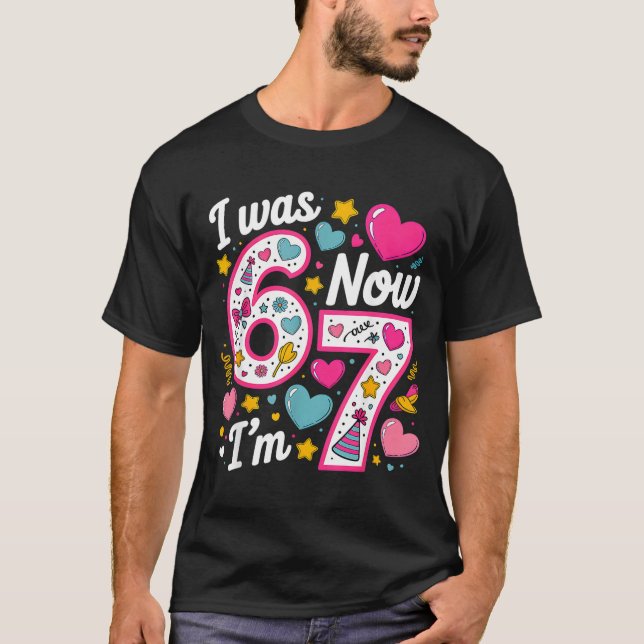 T-shirt Fille de 7 ans pour son anniversaire J'avais 6 ans (Devant)