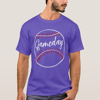 T-shirt Fille de baseball de jour de match