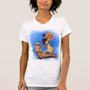 T-shirt fille de batteur africaine