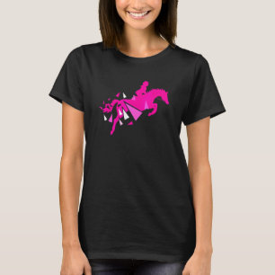 T-shirt Fille de cheval à cheval sport équestre Selle Fer