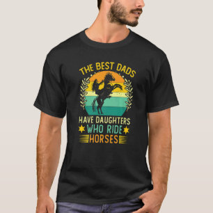 T-shirt Fille de cheval Fête des pères Cavalant Course de
