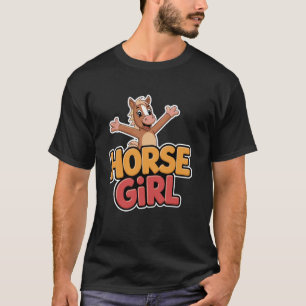 T-shirt Fille de cheval Vêtements pour enfants Chevaux Jeu
