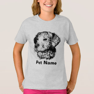 t-shirt fille de chien en peluche