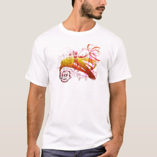 T-shirt fille de danse polynésienne - fleurs