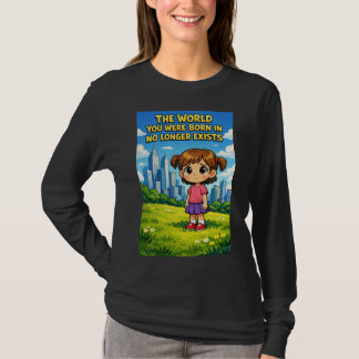 T-shirt Fille de dessin animé ayant perdu son innocence Pa