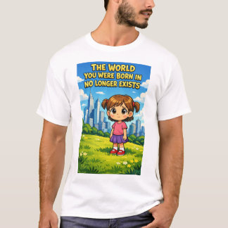 T-shirt Fille de dessin animé ayant perdu son innocence Pa