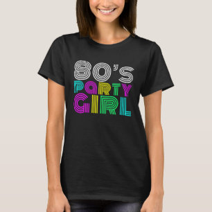 T-shirt Fille de fête des années 80 Costume disco rétro 19