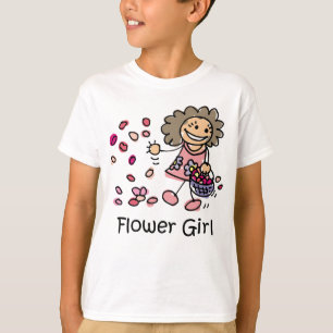 T-shirt fille de fleurs