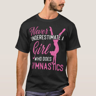 T-shirt Fille de Gymnastique N'Underestimez Jamais Une Fil