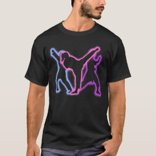 T-shirt Fille de karaté Silhouettes d'arts martiaux Femmes