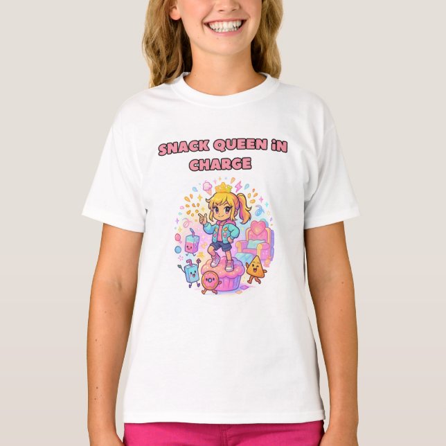 t-shirt fille de la reine-collation fun (Devant)