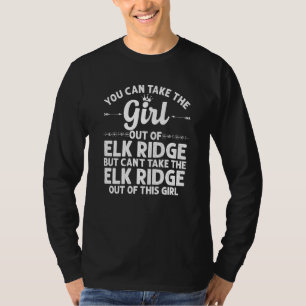 T-shirt Fille De La Ridge Elk Ut Utah Funny Home Racines N