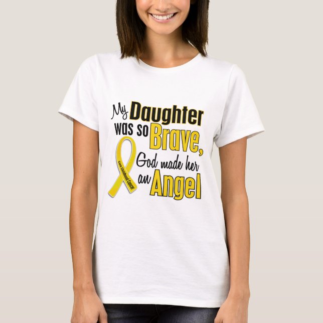T-shirt Fille de l'ANGE 1 de Cancer d'enfance (Devant)