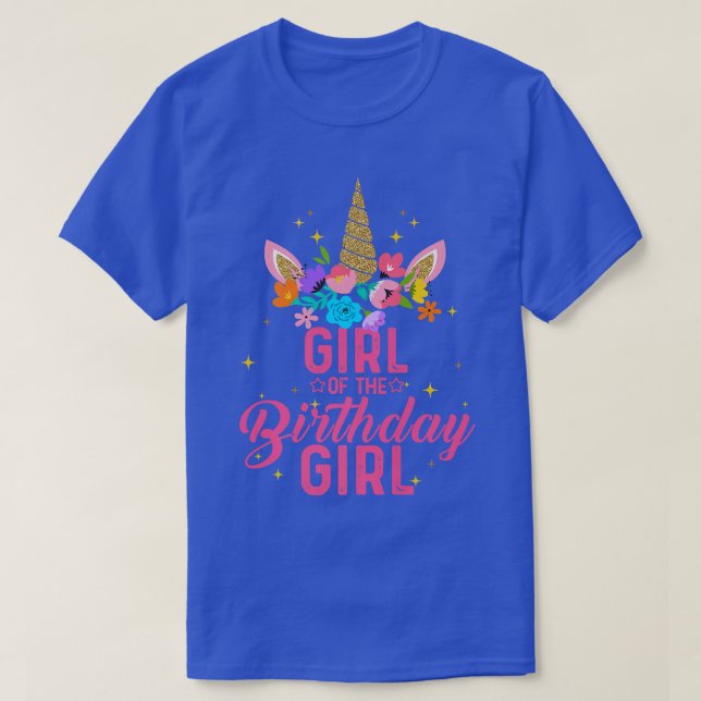 T-shirt Fille De L'Anniversaire Fille Unicorn Fille Fête (Design devant)