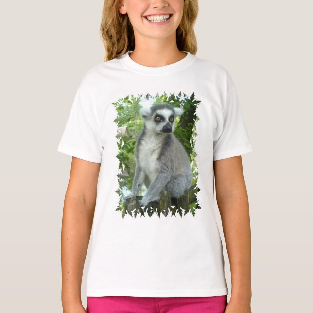 T-shirt fille de Lemur Madagascar (Devant)