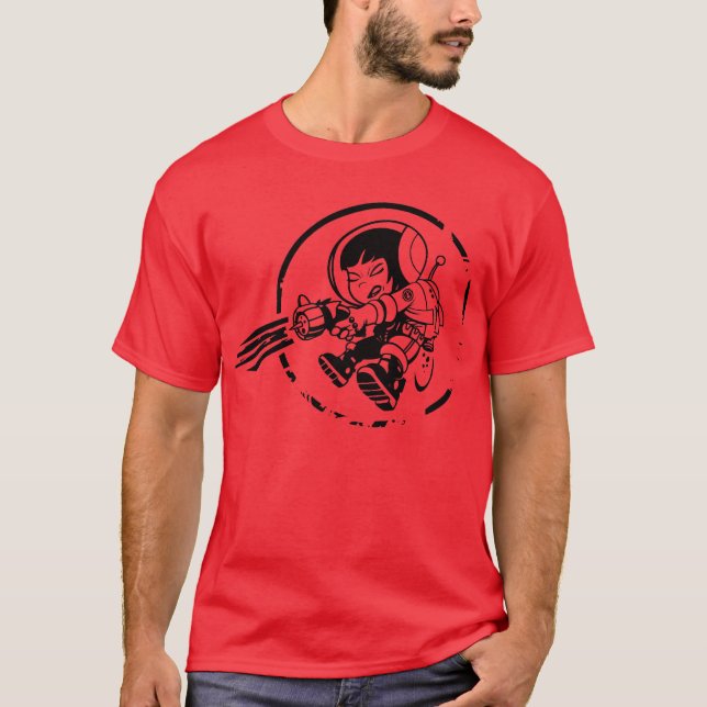 T-shirt Fille de l'espace (Devant)