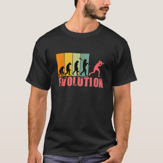 T-shirt Fille de l'évolution humaine de tennis de table ré