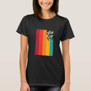 T-shirt Fille de l'Utah État d'origine Rétro Bandes 70s Ut