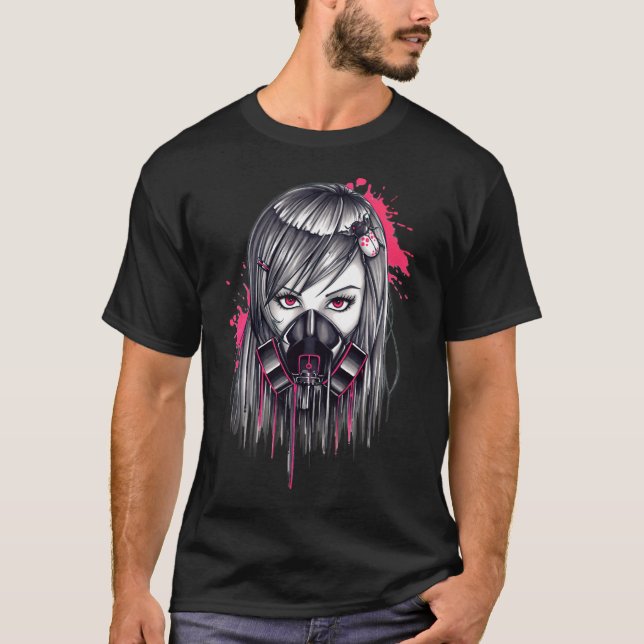 T-shirt Fille de Masque au gaz néon (Devant)