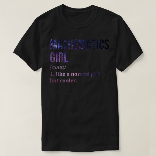 T-shirt Fille de mathématiques drôle Dire 1 (Design devant)