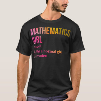 T-shirt Fille de mathématiques drôle Dire en aquarelle